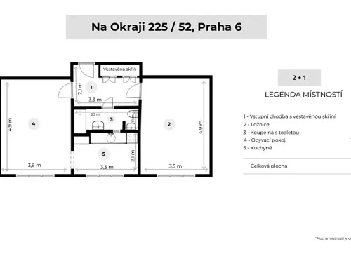 Prodej bytu 2+1 55 m²