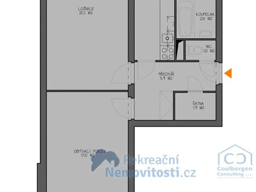 Prodaný byt 2+1 64 m²