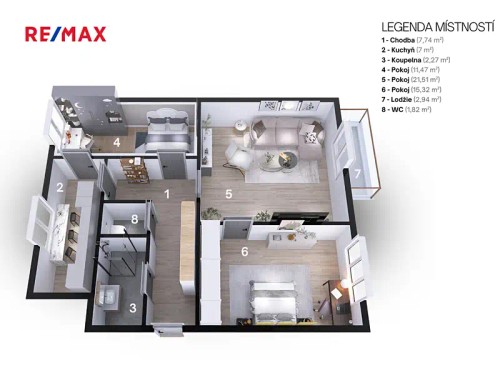 Prodej bytu 3+1 70 m²