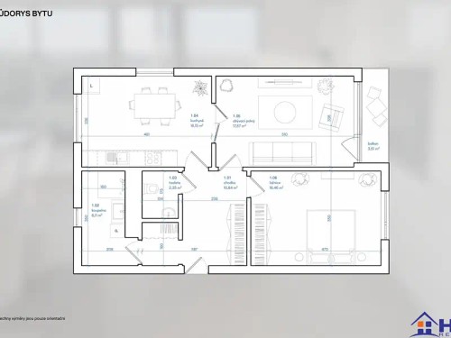 Prodaný  byt 2+1 71 m²