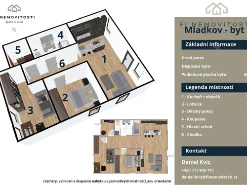 Prodej bytu 3+kk 68 m²