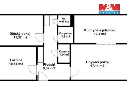 Prodaný byt 3+1 68 m²