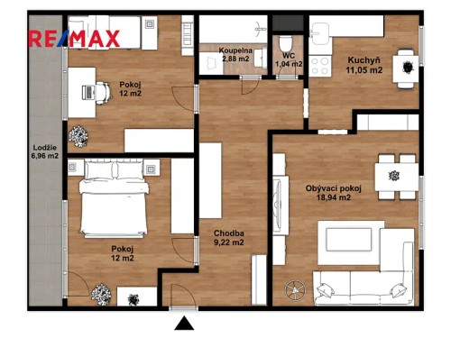 Prodej bytu 3+1 54 m²