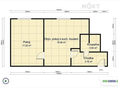 Prodej bytu 2+kk 44 m²