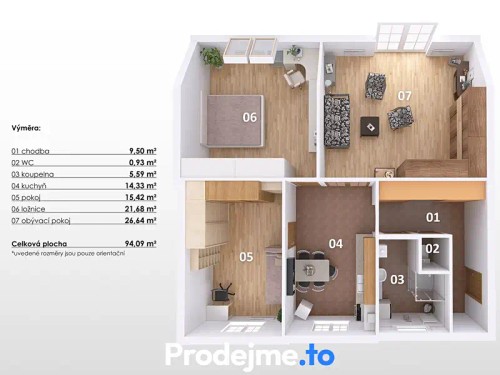 Prodej bytu 3+1 95 m²