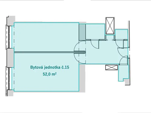 Prodaný  byt 2+kk 52 m²