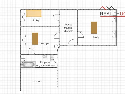 Prodaná  chalupa 110 m², pozemek 434 m²