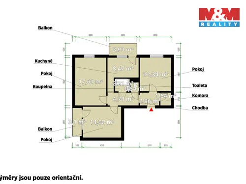 Prodaný byt 3+1 67 m²