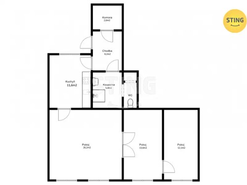 Prodej bytu 3+1 76 m²