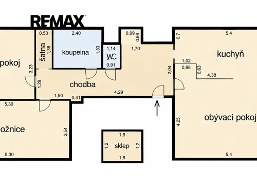 Prodej bytu 3+1 70 m²