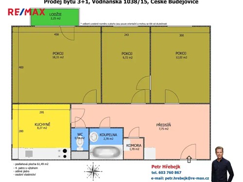 Prodaný byt 3+1 61 m²