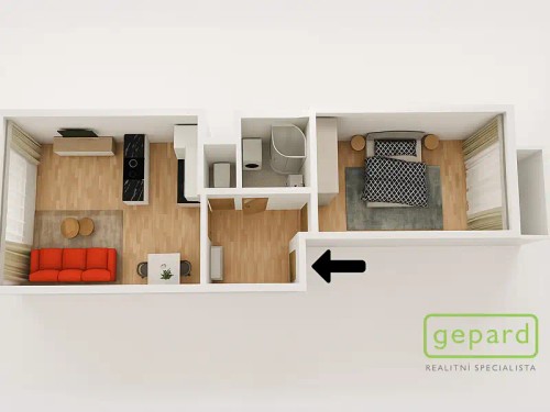 Prodaný byt 2+kk 45 m²
