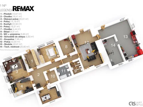 Prodej chalupy 460 m², pozemek 4142 m²