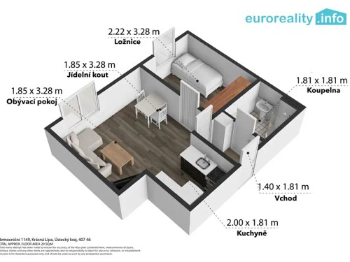 Prodaný byt 2+kk 32 m²