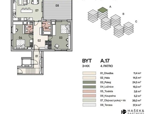Prodej bytu 3+kk 119 m²