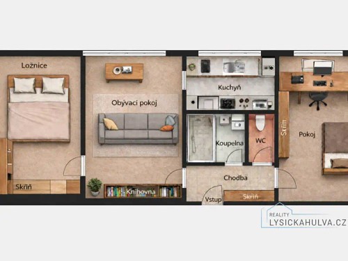 Prodaný  byt 3+1 63 m²