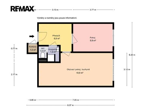 Prodej bytu 2+kk 40 m²
