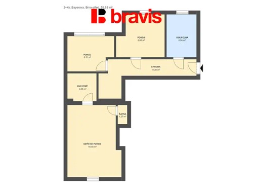 Prodaný byt 3+kk 60 m²