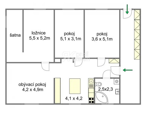 Prodej bytu 4+1 110 m²
