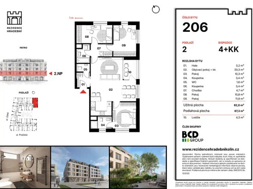 Prodej bytu 4+kk 87 m²