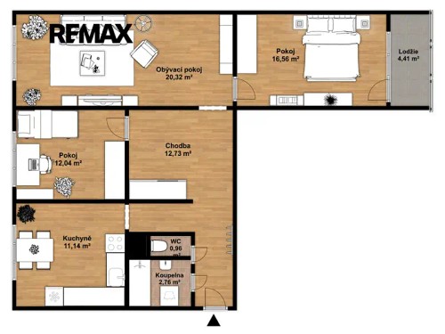 Prodej bytu 3+1 80 m²