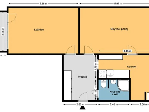Prodej bytu 2+1 64 m²
