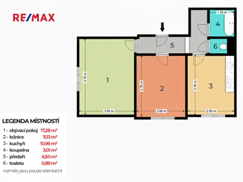 Prodaný byt 2+1 50 m²