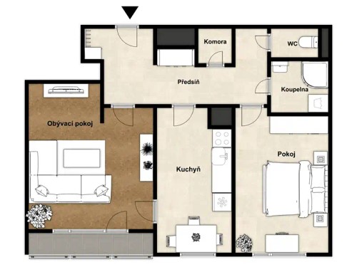 Prodaný byt 2+1 62 m²