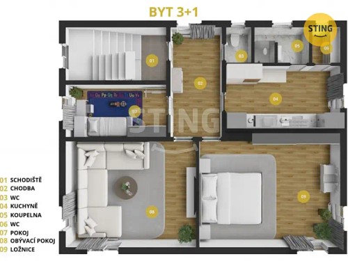 Prodej bytu 3+1 93 m²