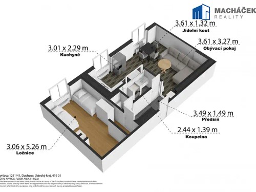 Prodaný byt 2+kk 49 m²