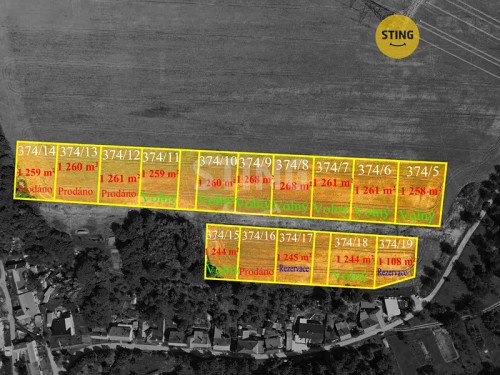 Prodej stavebního pozemku 1108 m²