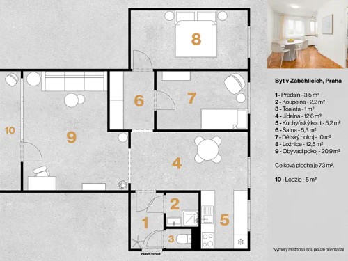 Prodej bytu 3+1 73 m²