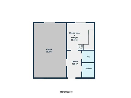 Prodej bytu 2+kk 37 m²
