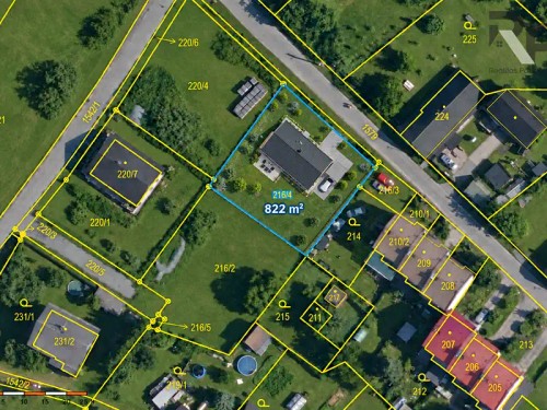 Prodej stavebního pozemku 822 m²