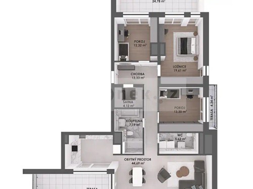 Prodej bytu 4+1 198 m²