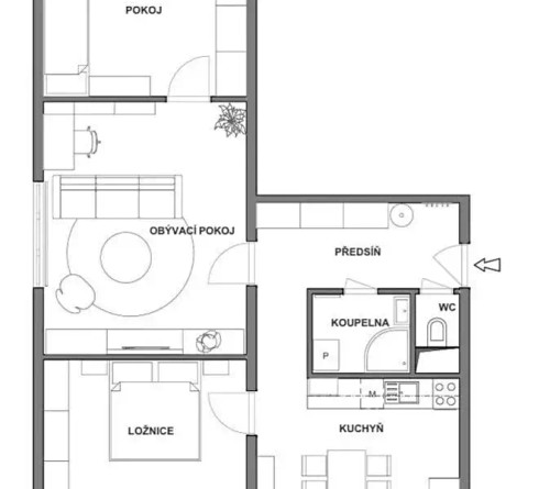 Prodej bytu 3+1 68 m²