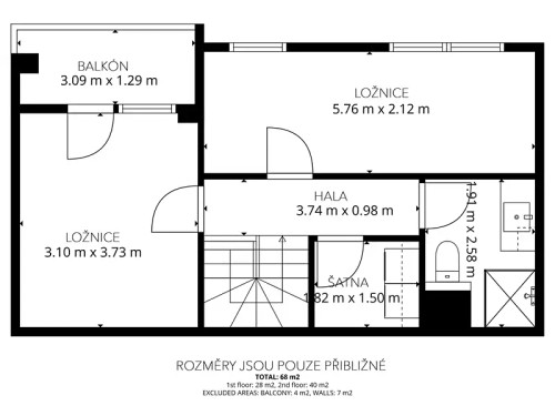 Prodej bytu 3+kk 68 m²