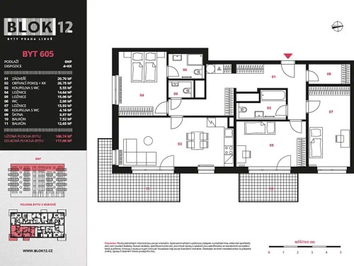 Prodej bytu 4+kk 109 m²