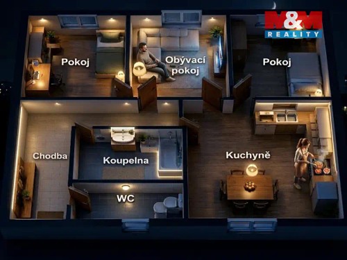 Prodej bytu 3+1 74 m²