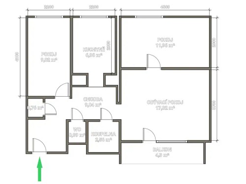 Prodaný byt 3+1 64 m²