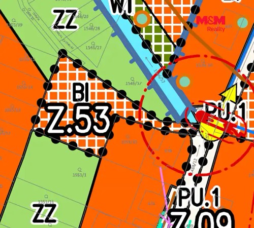 Prodej stavebního pozemku 1676 m²