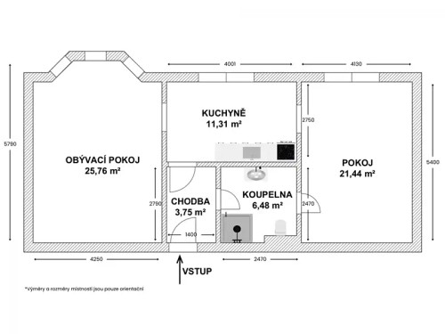 Prodej bytu 2+1 69 m²