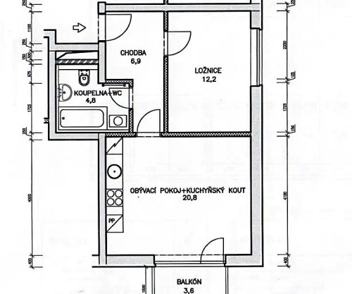 Prodaný byt 2+kk 48 m²