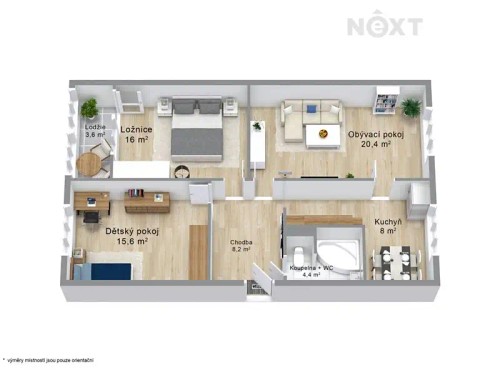 Prodaný  byt 3+1 78 m²