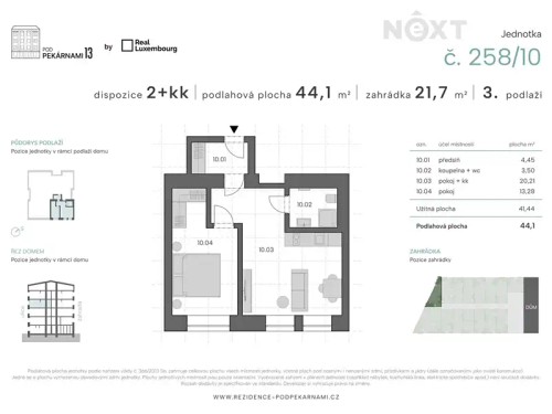 Prodej bytu 2+kk 44 m²