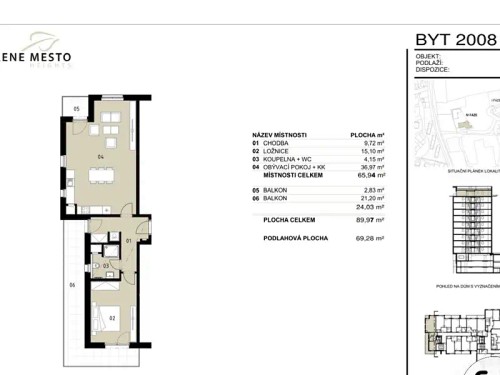 Prodej bytu 2+kk 65 m²