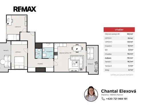 Prodej bytu 3+kk 75 m²