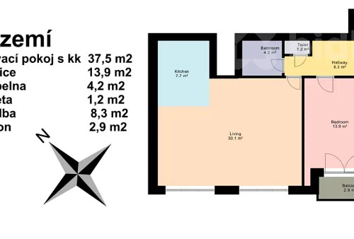 Prodej bytu 2+kk 85 m²