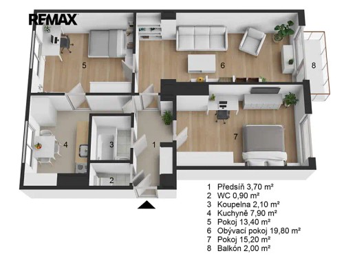 Prodaný byt 3+1 63 m²