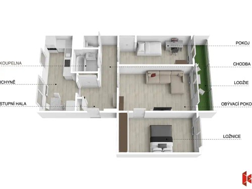 Prodej bytu 3+1 77 m²